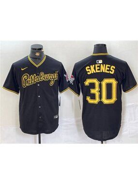 30 Paul Skenes Stitched Black Jersey